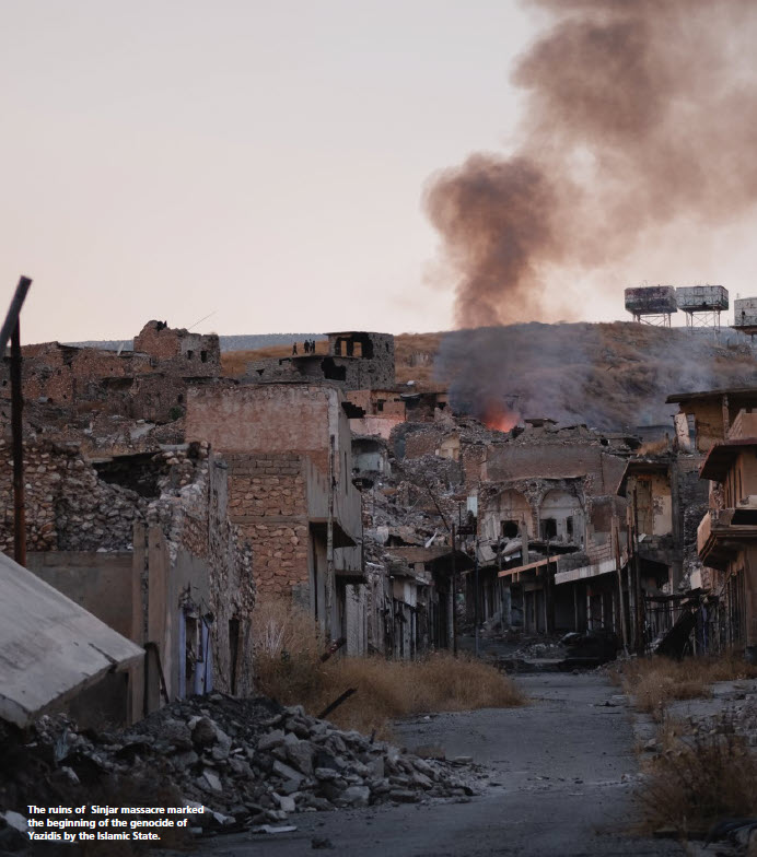 The ruins of  Sinjar massacre marked the beginning of the genocide of Yazidis by the Islamic State. (Photo: Levi Clancy)