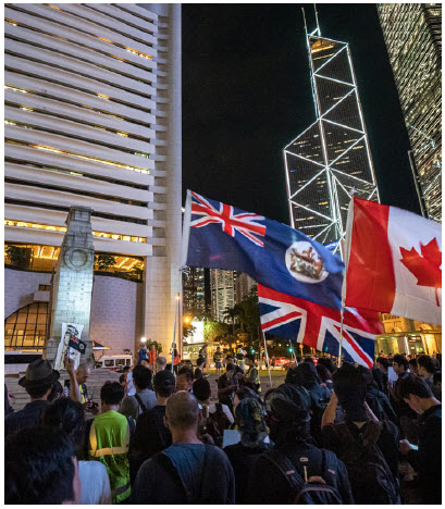 When she was foreign minister, Chrystia Freeland expressed support at a rally, shown here, for the right to peaceful protest in Hong Kong. (Photo: Studio Incendo)