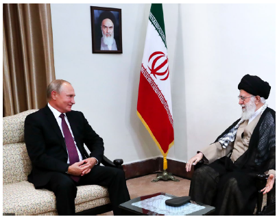 Russian President Vladimir Putin, shown here with Iran's Ayatollah Ali Khamenei, doesn't want to re-create its former Soviet bloc, Ambassador Stepanov says. Russia fully respects “the sovereignty of its neighbours who choose to be called independent states.“ (Photo: Khamenei.ir)