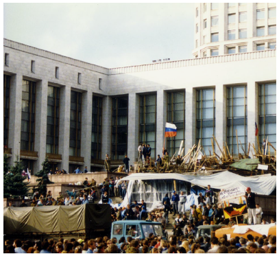 Shown here is the failed 1991 Soviet coup d'état attempt, also known as the August Coup, which was an effort made by Soviet communist hardliners to take control away from Mikhail Gorbachev. (Photo: David Broad)