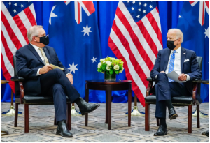 Australian Prime Minister Scott Morrison meets with U.S. President Joe Biden in September 2021, just days after the AUKUS agreement was announced. (Photo: The White House)