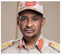 Gen. Mohamed Hamdan Dagalo, along with General Abdel Fattah al-Burhan, ousted civilians and ruled Sudan as 2022 began and civilian protests continued almost daily. (Photo: Gospel Kitaa)