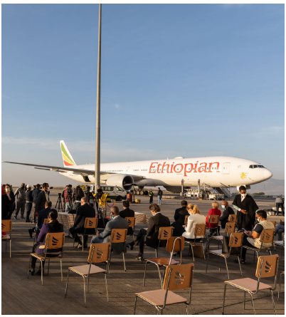 Ethiopia’s conflagration will continue, probably well into the middle of 2022. Shown here is the arrival of 2.2 million doses of the AstraZeneca COVID-19 vaccine at Bole International Airport in Addis Ababa. (Photo: WHO)