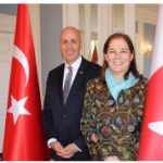 On the occasion of the 98th anniversary of the proclamation of the Republic of Turkey, Ambassador Kerim Uras hosted a reception at the residence. From left, Ambassador Uras and his wife, Zeynep Saylan Uras. (Photo: Ülle Baum)