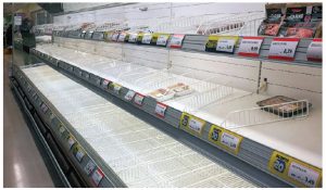 COVID will dampen our economic future 3 Grocery store shelves, such as these at EsseLunga in Bergamo, Italy, were cleared out early in the pandemic as people hoarded staples. (Photo: NICK.MON)