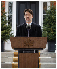 COVID will dampen our economic future 4 Prime Minister Justin Trudeau gave daily press briefings between March 13 and the end of June. He scaled them back in July. (Photo: Prime Minister’s Office )