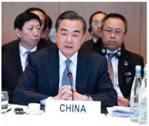 China’s role in the COVID-19 pandemic 2 Chinese Foreign Minister Wang Yi has asserted that “there is nothing to support the claim that China is using COVID-19 to expand its presence in the South China Sea.” (Photo: UN pHoto)