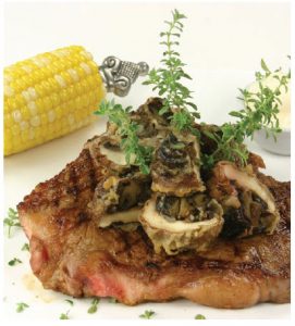 The tastes of summer 3 Grilled Steak with Truffle-Mayonnaise Sauce includes Margaret Dickenson’s versatile beef rub. (Photo: larry Dickenson)