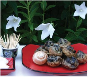 The tastes of summer 2 Escargot-stuffed Mushroom Tempura. (Photo: Margaret Dickenson)
