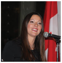 Slovenian Ambassador Melita Gabric hosted a Slovenian day of culture at the National Arts Centre with national food and entertainment by zither player Tanja Zajc Zupan and accompanist Hermina Matjašič, pictured here, from Slovenia. (Photo: Ülle Baum) 