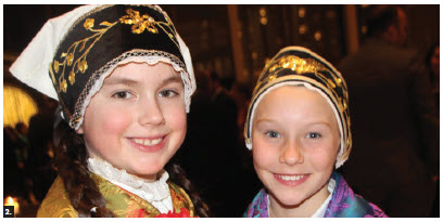 The Plesati Slovenian Dance Group performed in traditional costumes during the reception. Audrey Sluban and Emma Pajnich were among the dancers. (Photo: Ülle Baum)
