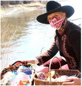 Inara Eichenbauma, wife of Latvian Ambassador Karlis Eichenbaums, has been making masks for people in need since the pandemic hit back in March. (Photo: Ülle Baum)