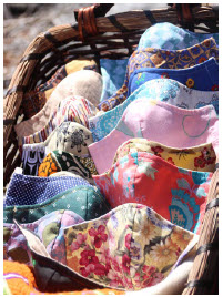 Eichenbauma’s colourful array of masks. (Photo: Ülle Baum)