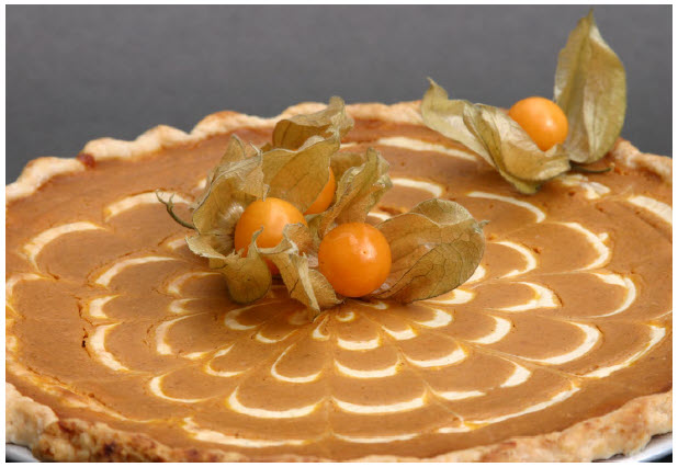 The touches of ginger, maple extract and Armagnac make this pumpkin pie a year-round delight. (Photo: Larry Dickenson)