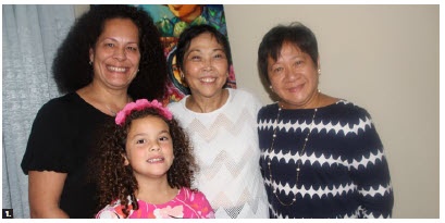 Philippines Ambassador Petronila P. Garcia hosted a farewell dinner at her residence. From left: Carmen Barcena, head of ceremonial and protocol services; Barcena’s daughter, Valora Engelman; Garcia and Rory Paner, executive assistant to the deputy chief of mission at the Japanese Embassy. (Photo: Ülle Baum)