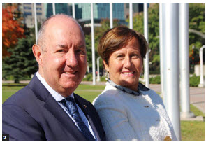 Chilean Ambassador Alejandro Marisio gave a speech at the flag-raising. He is shown with his wife, Maria Cecilia Beretta. (Photo: Ülle Baum) 