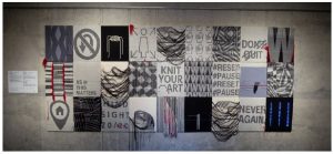 Pandemic art can be a salve in troubled times 2 From Containment: Knit Your .- -.art (mixed media, 2020) by Greta Grip, at the Diefenbunker in Carp. (Photo: Francois Deslauriers)