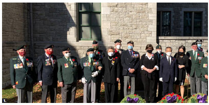 Korean Ambassador Chang Keung Ryong hosted a Turn Toward Busan memorial ceremony at the cairn outside Ottawa City Hall. The event was organized by the Korean Embassy, the Korea Veterans Association – National Capital Unit 7,  with the assistance of Veterans Affairs Canada and the Canadian Armed Forces. (Photo: Ülle Baum) 
