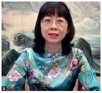 Tong Zhang, shown here, wife of Chinese Ambassador Peiwu Cong, hosted an online cultural salon featuring "600 years of the Forbidden City" with special guest speaker Meixia Guo, director of publicity and education of the Palace Museum. (Photo: Ülle Baum) 