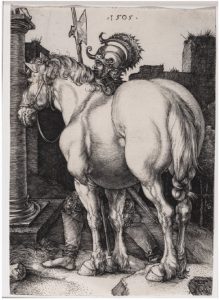 The Large Horse, by Albrecht Dürer (1505, engraving) from The Collectors Cosmos: The Meakins-McClaran Collection at the National Gallery. (Photo: National Gallery of Canada / Ottawa Art Gallery)