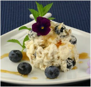 Complex flavours guarantee culinary success 3 Blueberry and Maple Cream Meringue Timbales make a “chic” yet simple dessert. (Photo: Larry Dickenson)