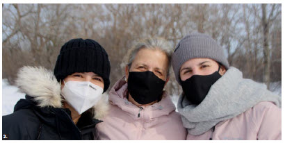 Members of Head of Mission Spouses Association (HOMSA) organized a "Europe in the snow" event near the Rideau River at the New Edinburgh Park Fieldhouse. Mónica Echavarría, wife of Colombian Ambassador Jorge Alberto Julian Londono de la Cuesta (in the middle) was joined by her daughters, Luciana Londono-Echavarria (left) and Raquel Londono-Echavarria. (Photo: Ülle Baum) 