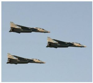 Iranian Air Force F-14A Tomcats fly in formation. Iranian officials have stressed that their country has the missile capability to reach Israel. (Photo: Shahram Sharifi)