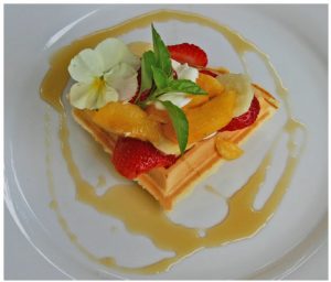 Extra Light Waffles with Summer Fruits are a perfect way to make a breakfast guest feel special. (Photo: Larry Dickenson)