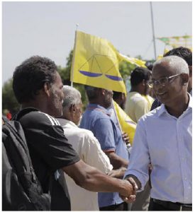 Maldives President Ibrahim Mohamed Solih has arrested those calling for more freedom of religion and speech in the Maldives. (Photo: Asimoosa)