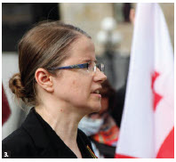 Black Ribbon Day was marked at Parliament Hill. Diplomats from Estonia, Finland, Georgia, Hungary, Latvia, Poland, Slovakia, Ukraine and Lithuania attended. Inga Miskinyte, second secretary at the Lithuanian Embassy, spoke. (Photo: Ülle Baum) 
