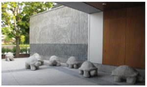 Artist Christopher Griffin has works all over the city, including these Blanding's turtle sculptures at the Beaverbrook branch of the Ottawa Public Library in Kanata. (Photo: Christopher Griffin)