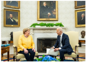 Then-chancellor Merkel met U.S. President Joe Biden at the White House in July. (Photo: White House)