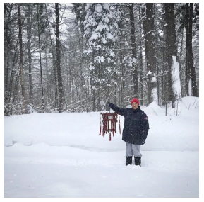 Don Kwan’s A Portrait of the Artist with Lantern in the Landscape, at Ottawa Art Gallery. (Photo: Photo courtesy the gallery)