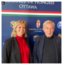 A presentation called Rubik and Beyond — Think Outside the Cube! took place at the National Arts Centre. The event was organized by the Embassy of Hungary and Spin Master Ltd. Hungarian Ambassador Mária Vass-Salazar and professor Erno Rubik attended. The Hungarian Embassy also hosted events with Rubik at the Rideau Club and Carleton University. (Photo: Ülle Baum) 