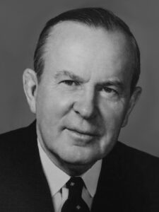  Black and white portrait of Lester B. Pearson, former Canadian Prime Minister and Nobel Peace Prize laureate.